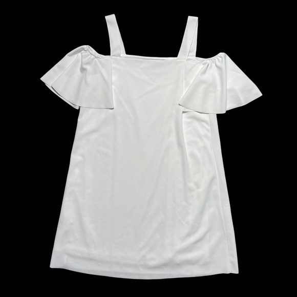 Mango Suit White Cold Shoulder Mini Dress 6 - Picture 1 of 8